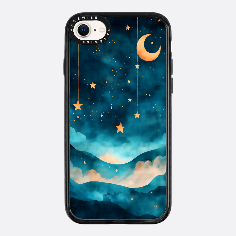 Watercolor Dreamscape Stars Moon Night - Etui