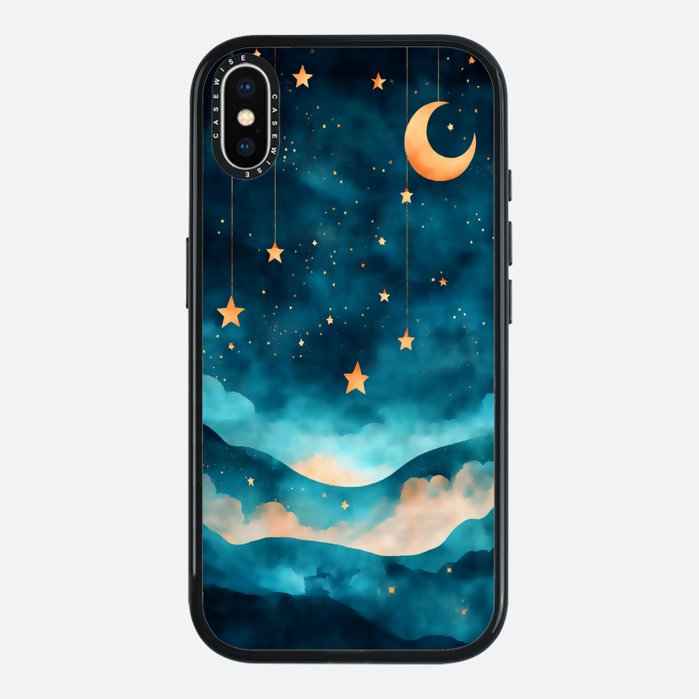 Watercolor Dreamscape Stars Moon Night - Etui