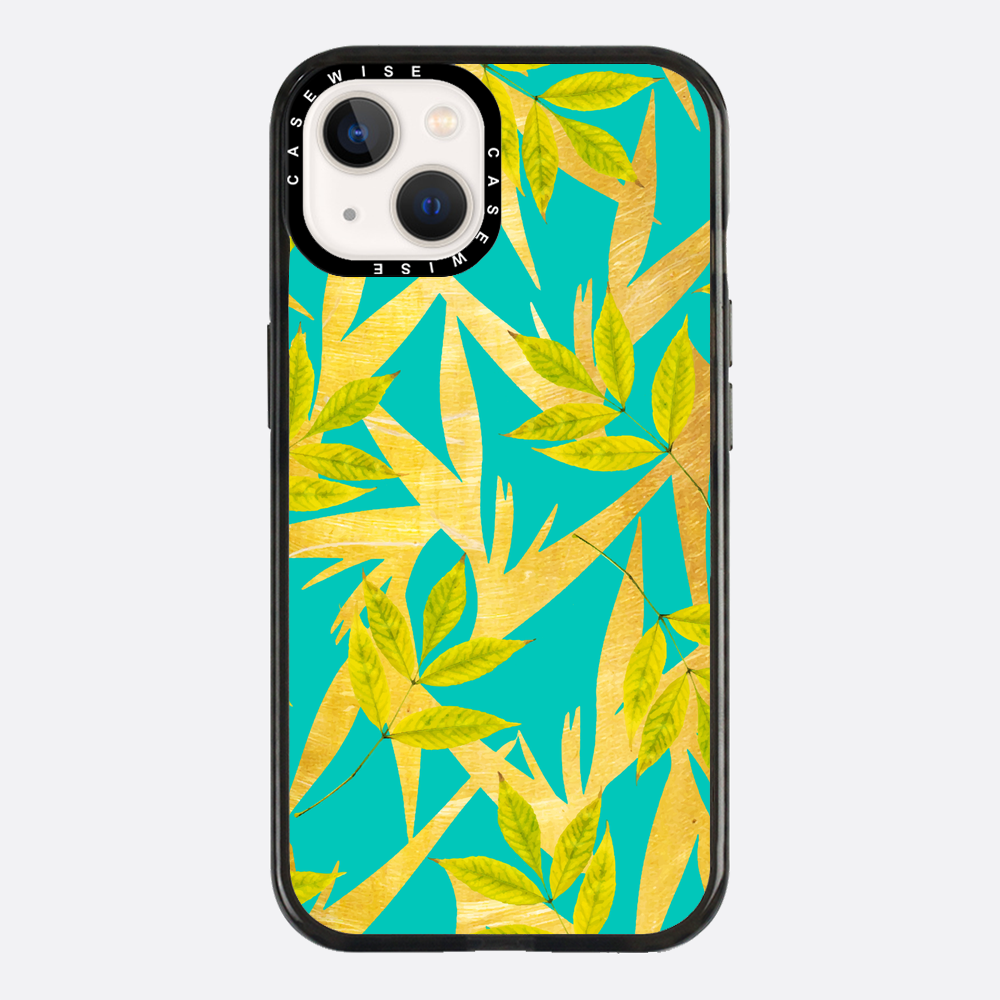 Gold & Teal Florals