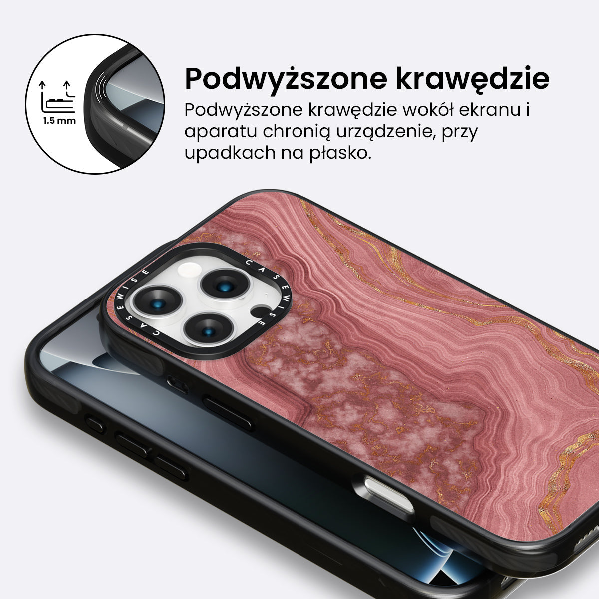 Pink Agate Texture 03 - Etui