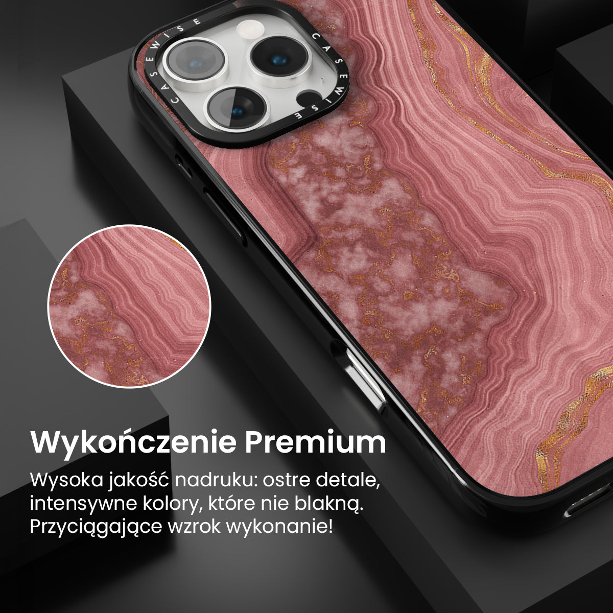 Pink Agate Texture 03 - Etui