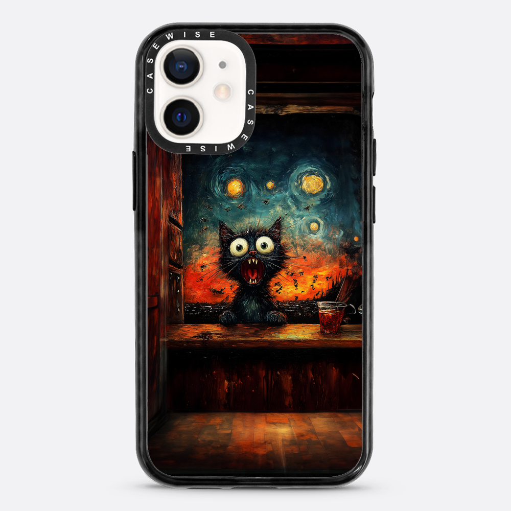 Screaming Cat Starry Night - Etui