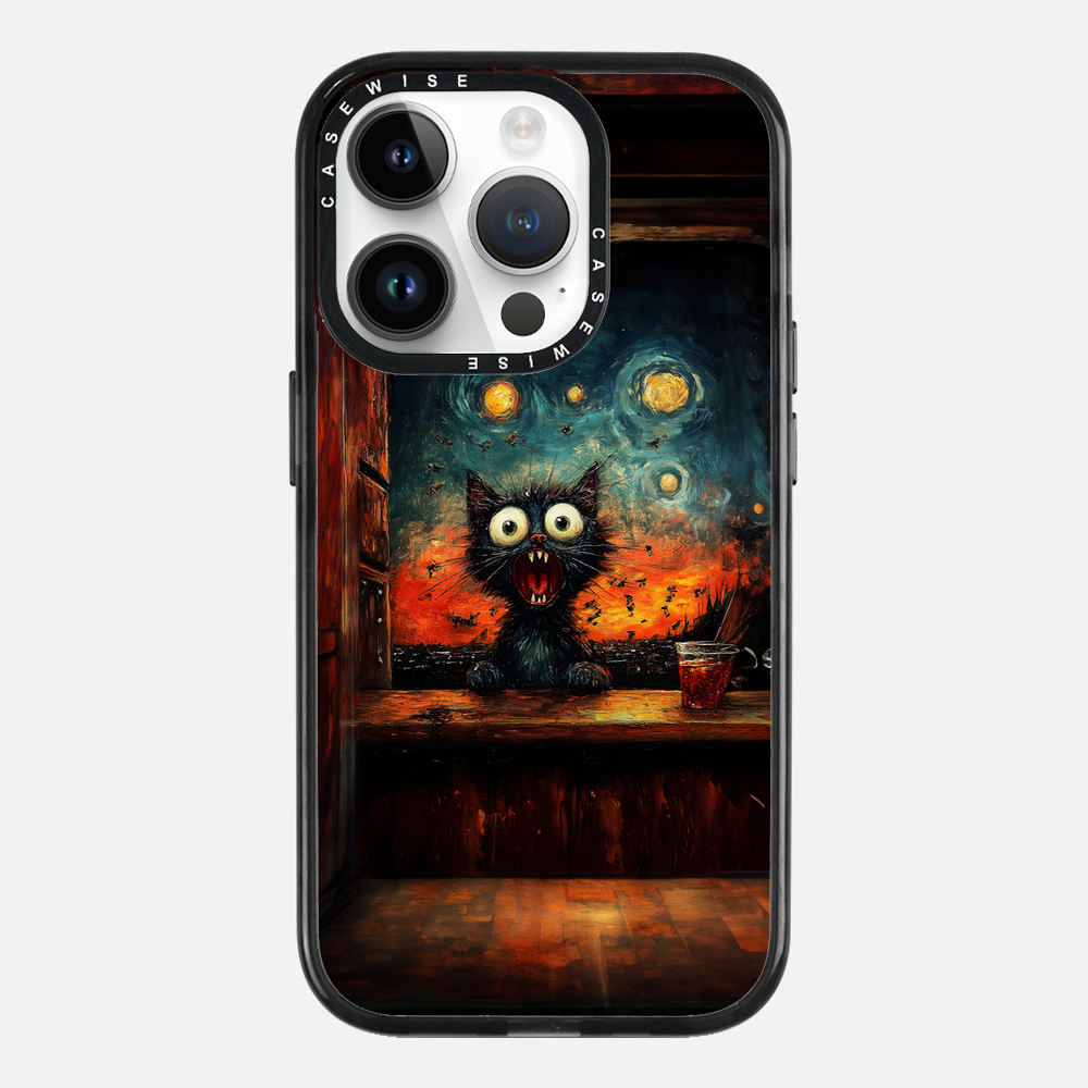 Screaming Cat Starry Night - Etui