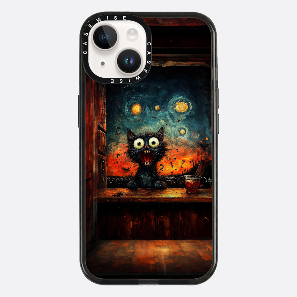 Screaming Cat Starry Night - Etui