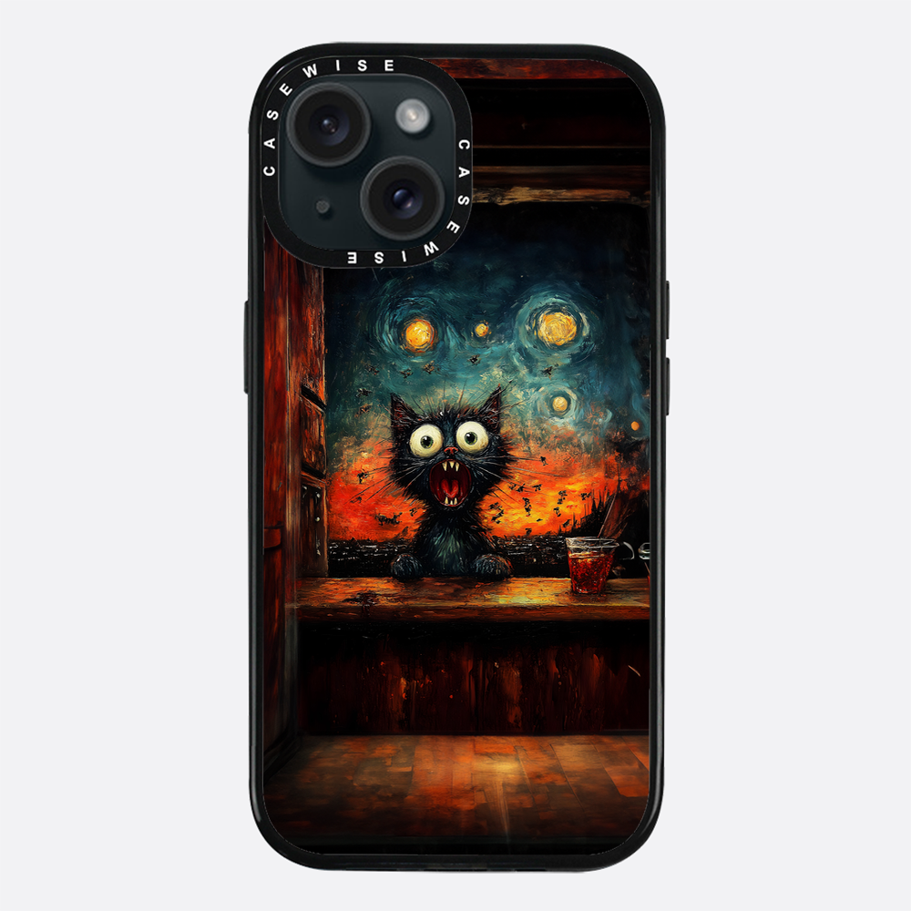 Screaming Cat Starry Night - Etui