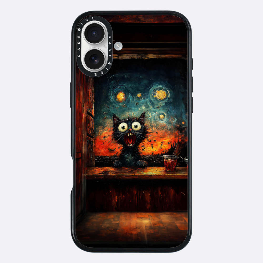 Screaming Cat Starry Night - Etui