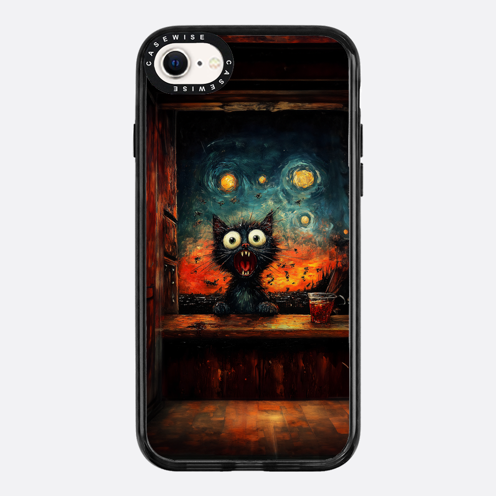 Screaming Cat Starry Night - Etui