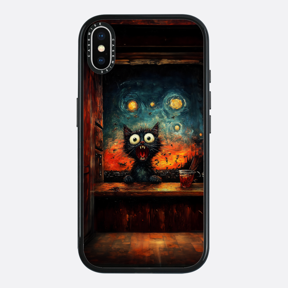 Screaming Cat Starry Night - Etui