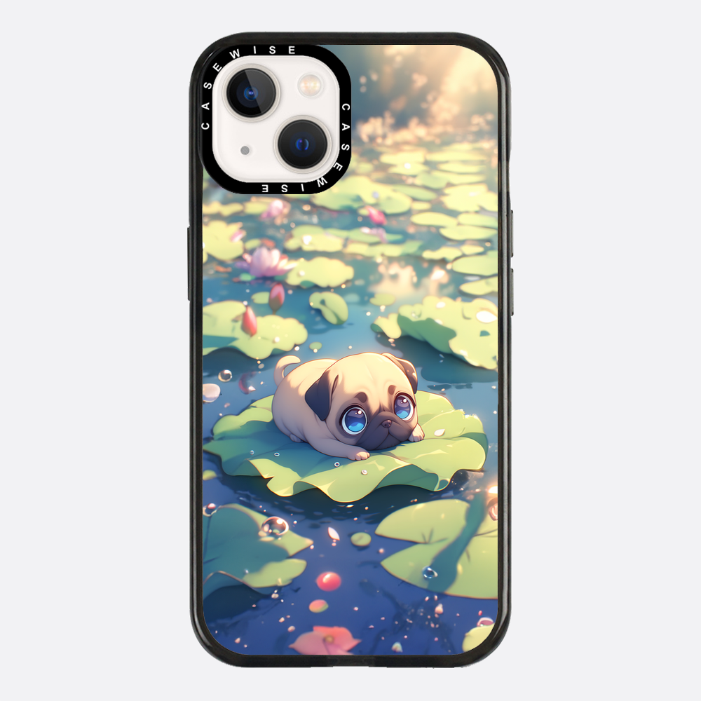 Cute Pug on Sea Rose - Etui