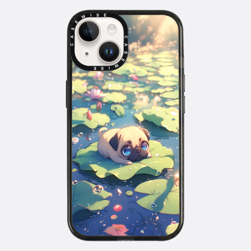 Cute Pug on Sea Rose - Etui