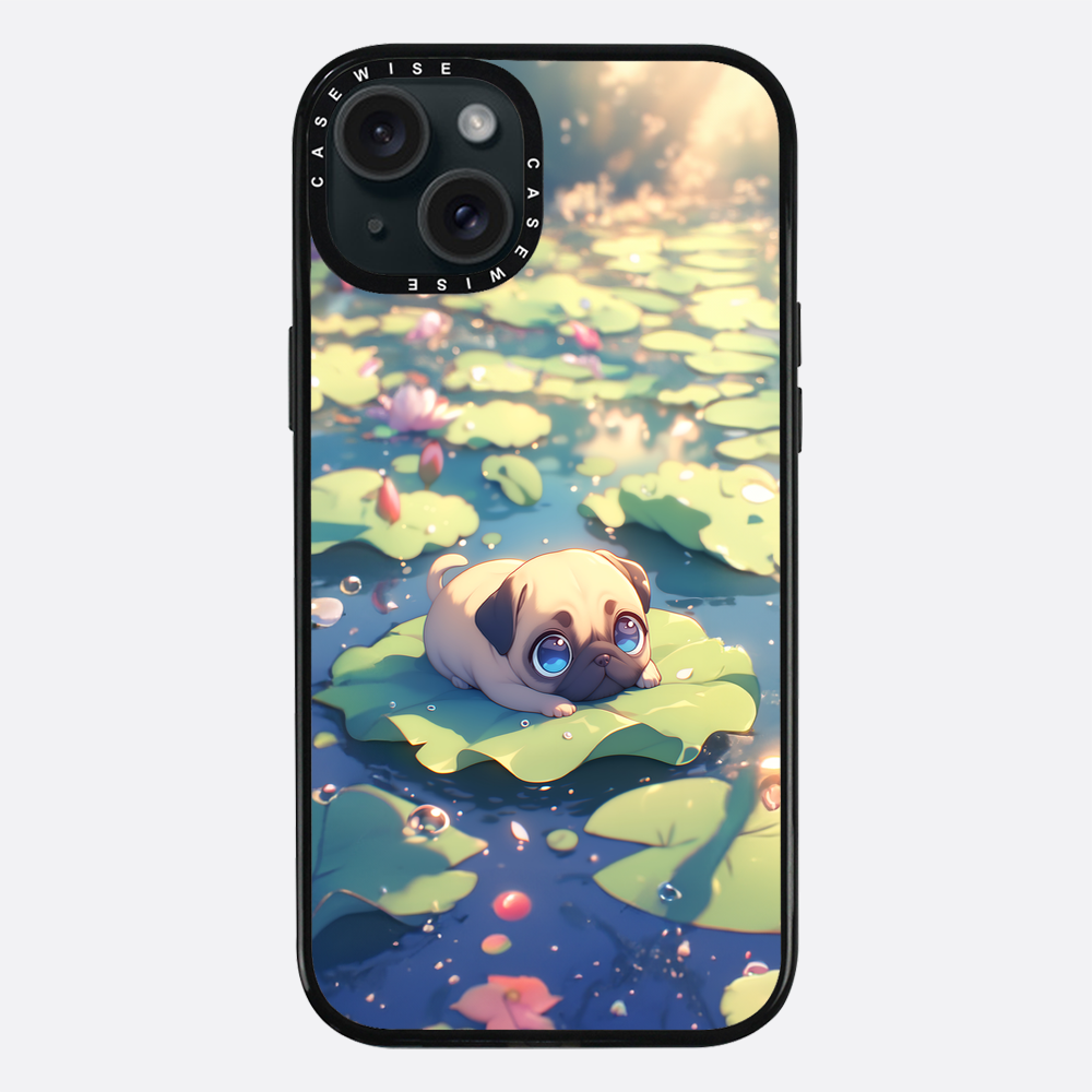 Cute Pug on Sea Rose - Etui