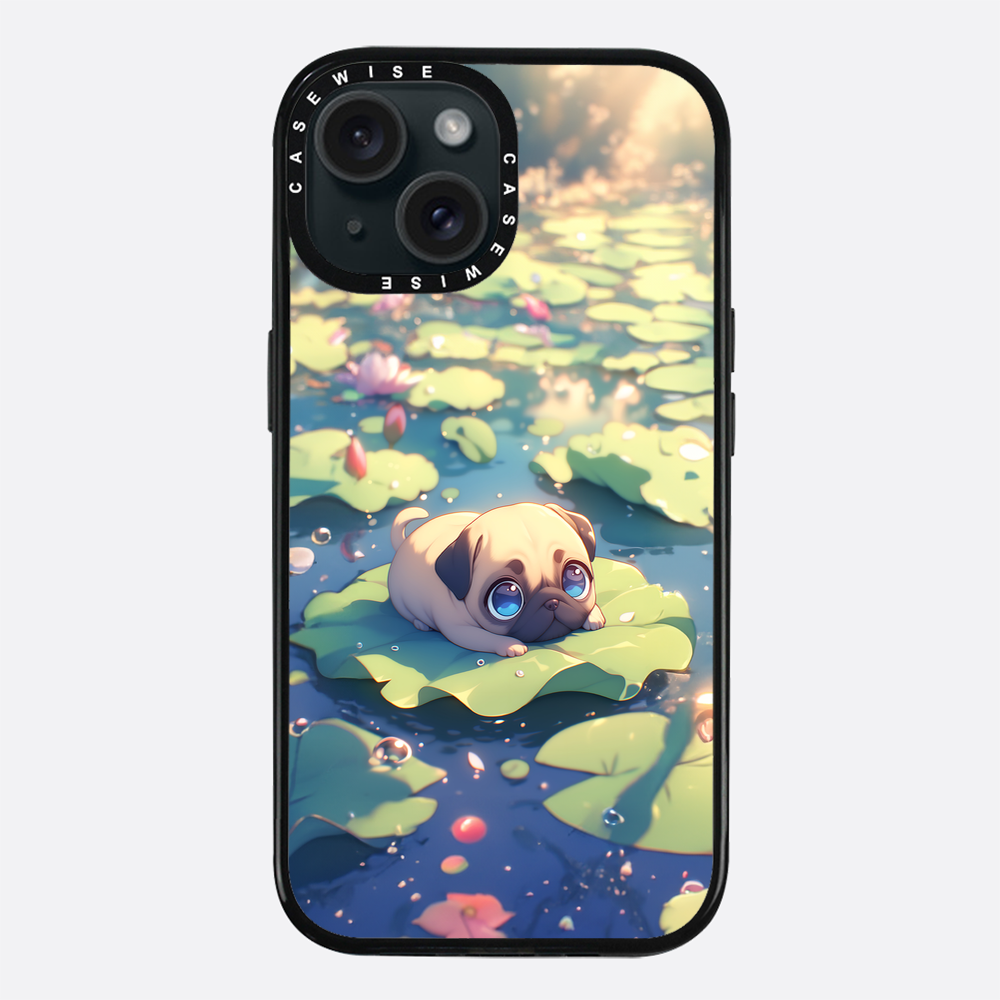 Cute Pug on Sea Rose - Etui