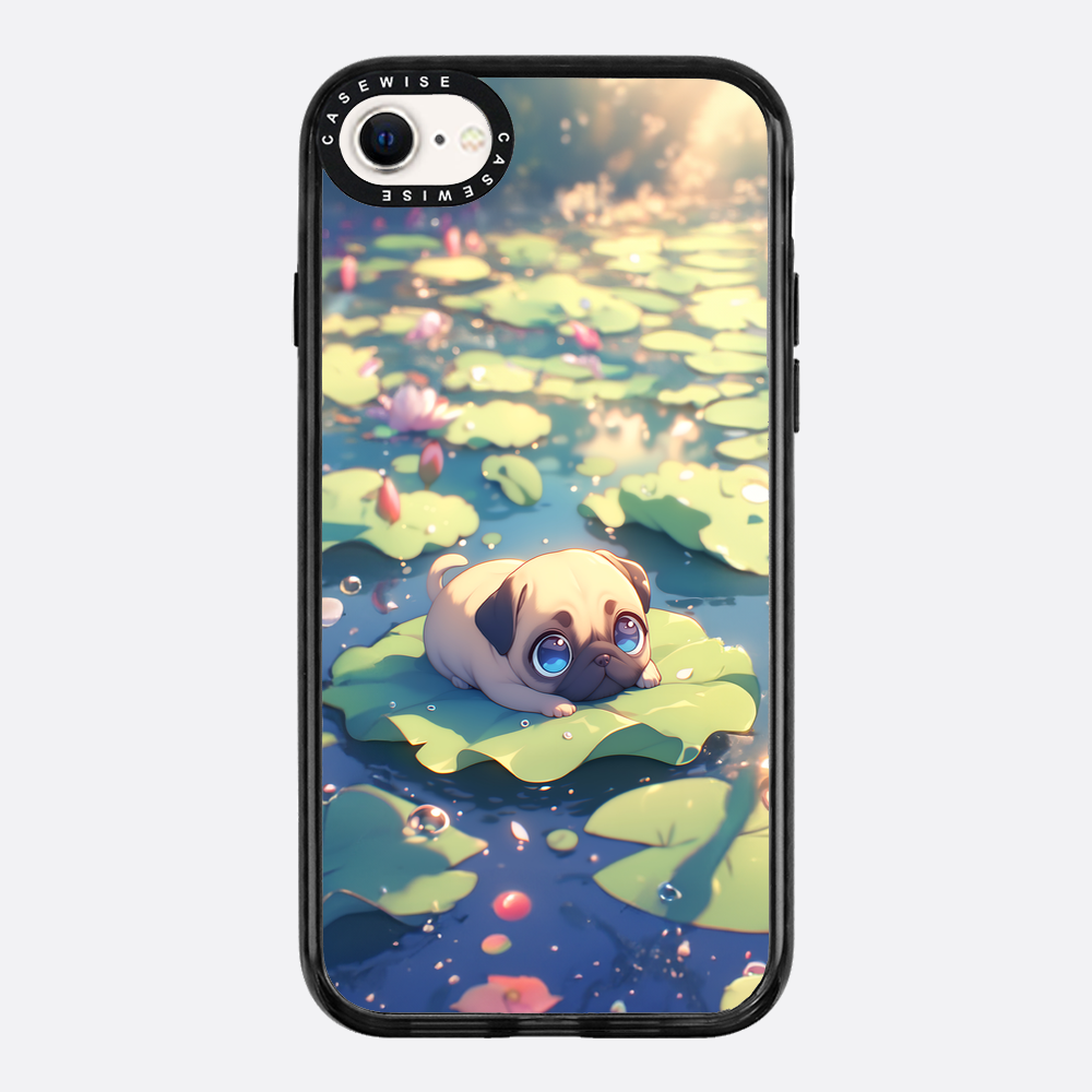 Cute Pug on Sea Rose - Etui