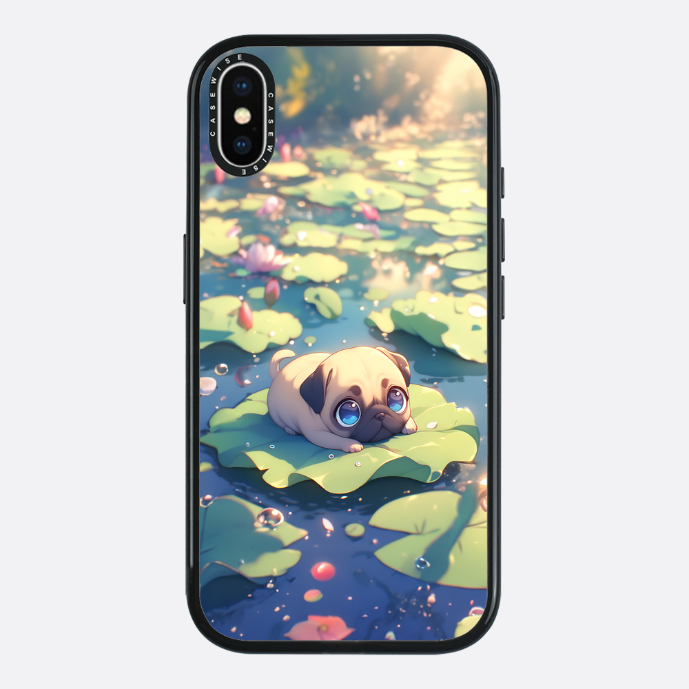 Cute Pug on Sea Rose - Etui