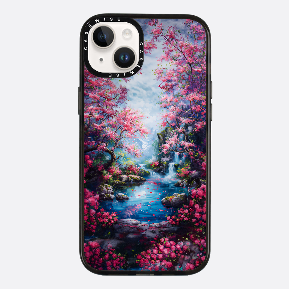 Cherry Blossom River Nature - Etui