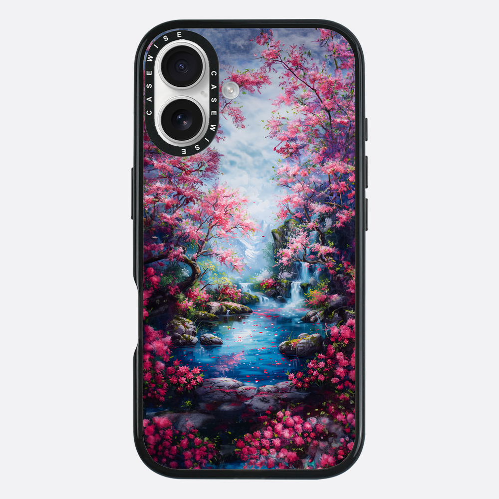 Cherry Blossom River Nature - Etui