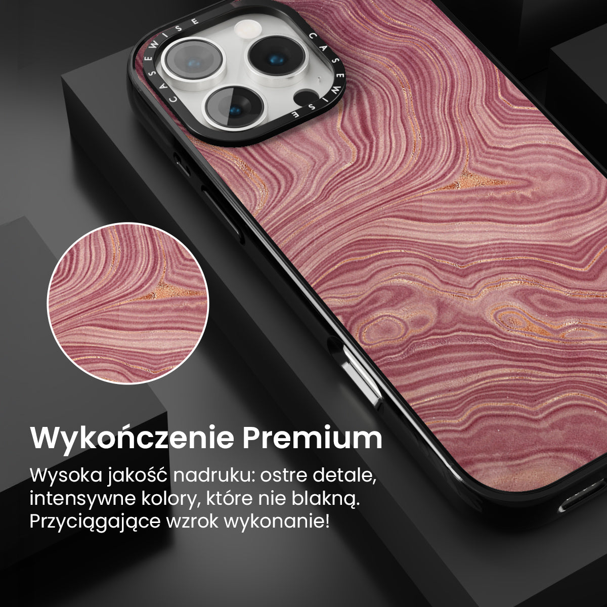 Pink Agate Texture 02 - Etui