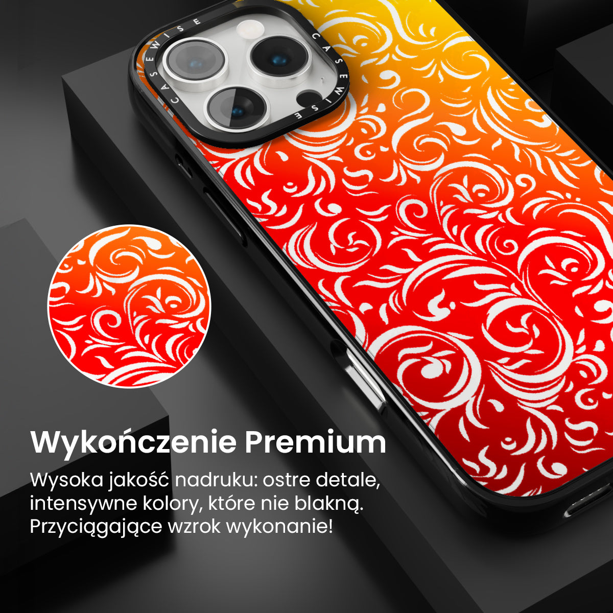 Żywy filigran zachodu słońca - Etui