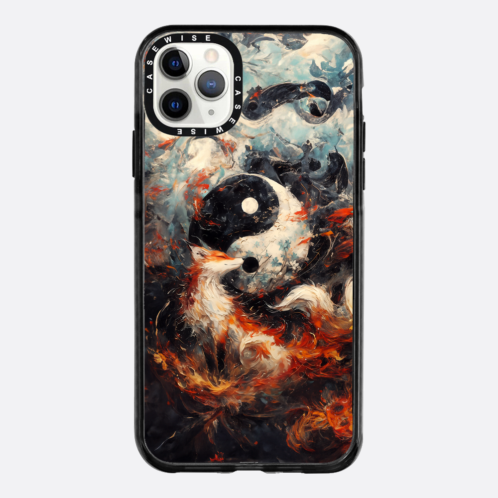Kitsune Yin and Yang Painting - Etui