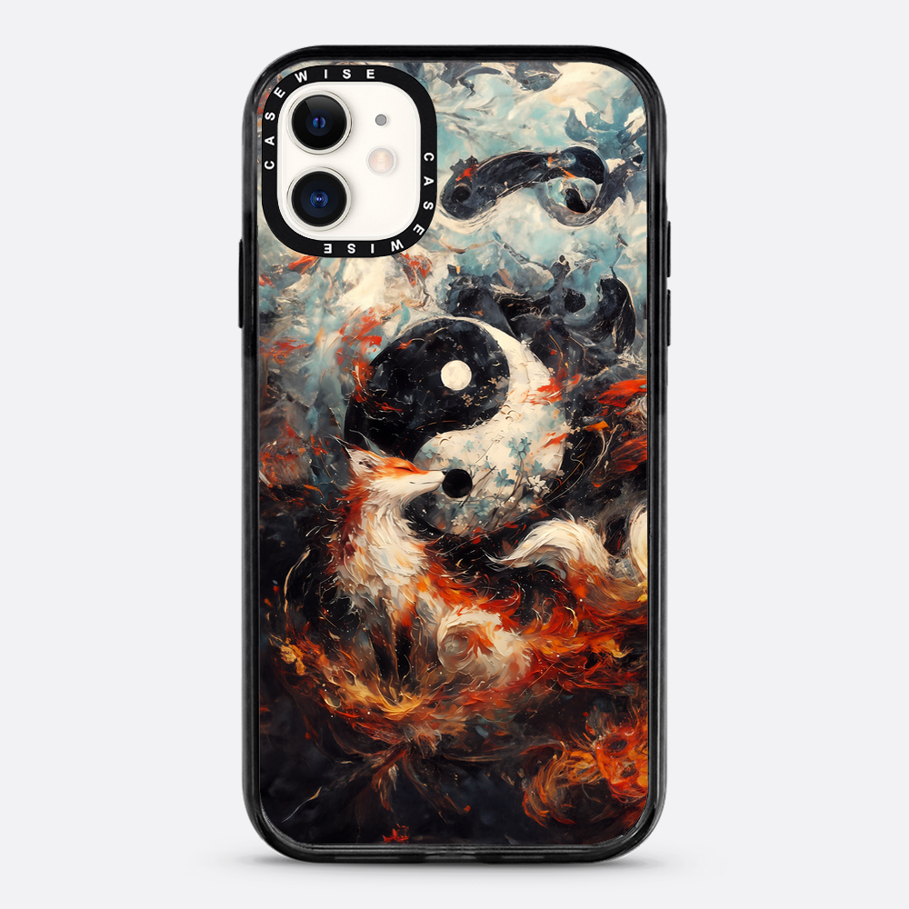 Kitsune Yin and Yang Painting - Etui