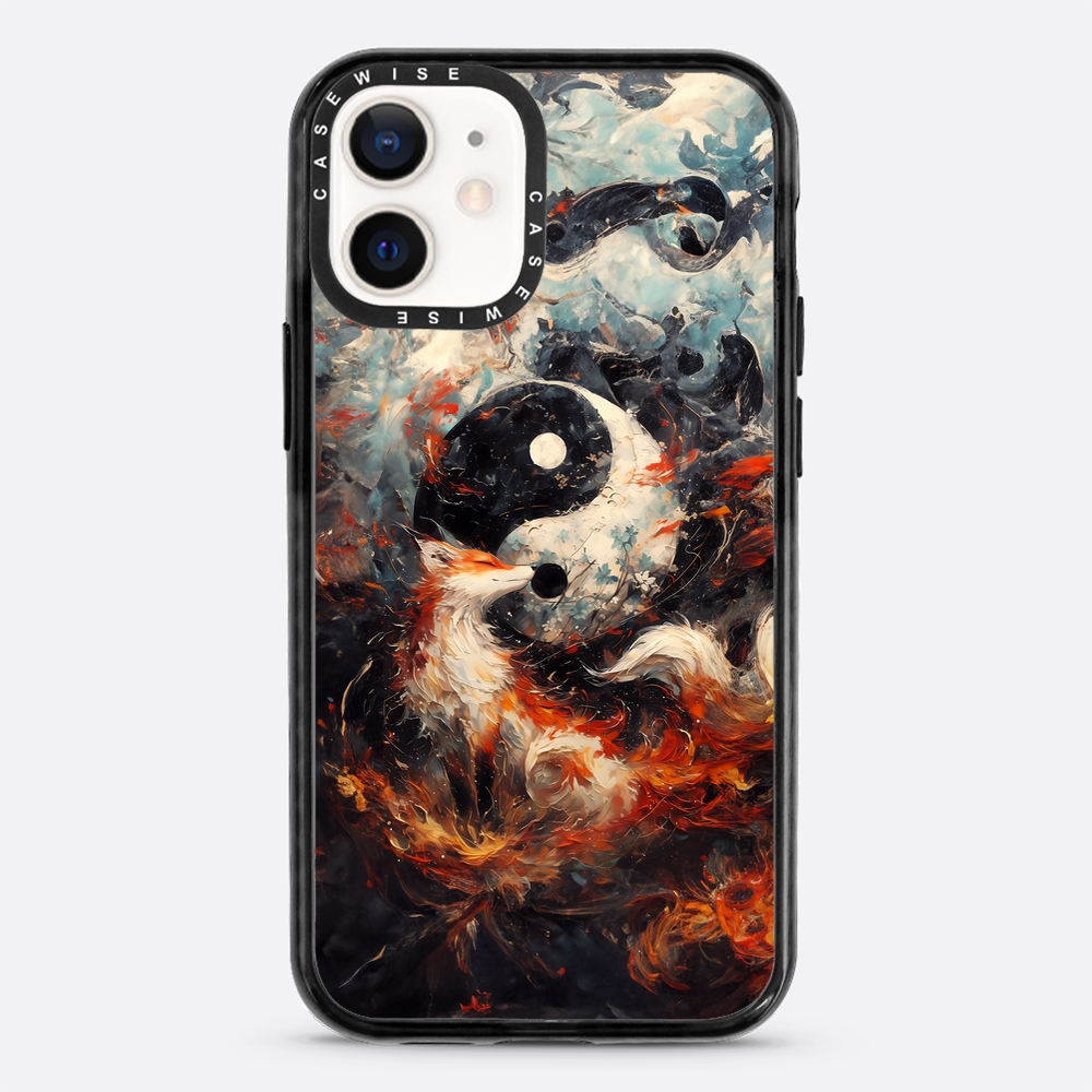 Kitsune Yin and Yang Painting - Etui