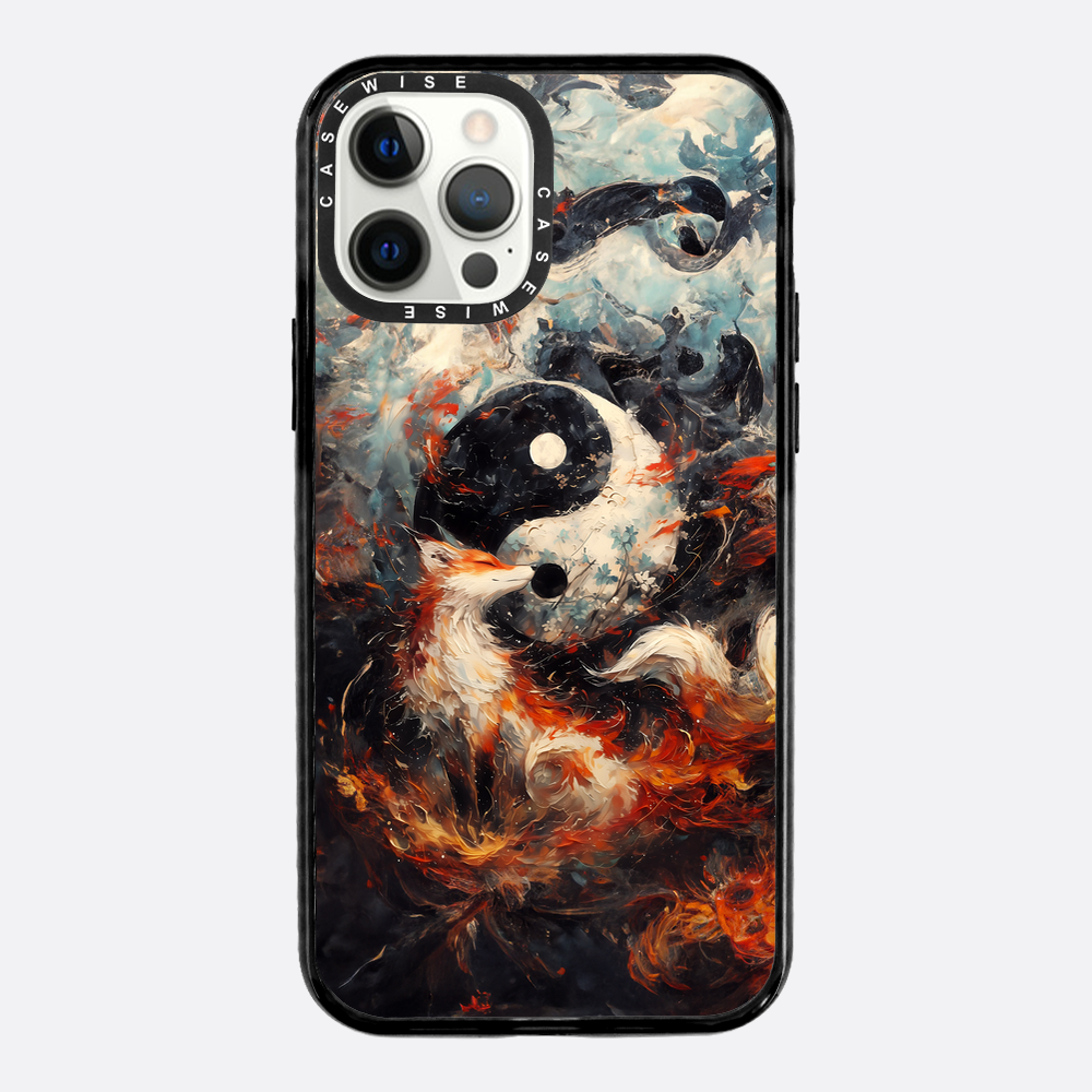 Kitsune Yin and Yang Painting - Etui