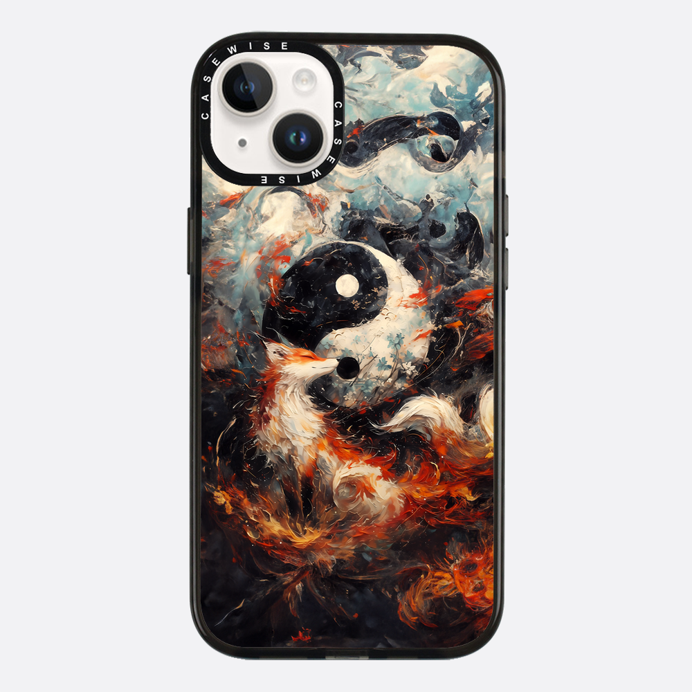 Kitsune Yin and Yang Painting - Etui
