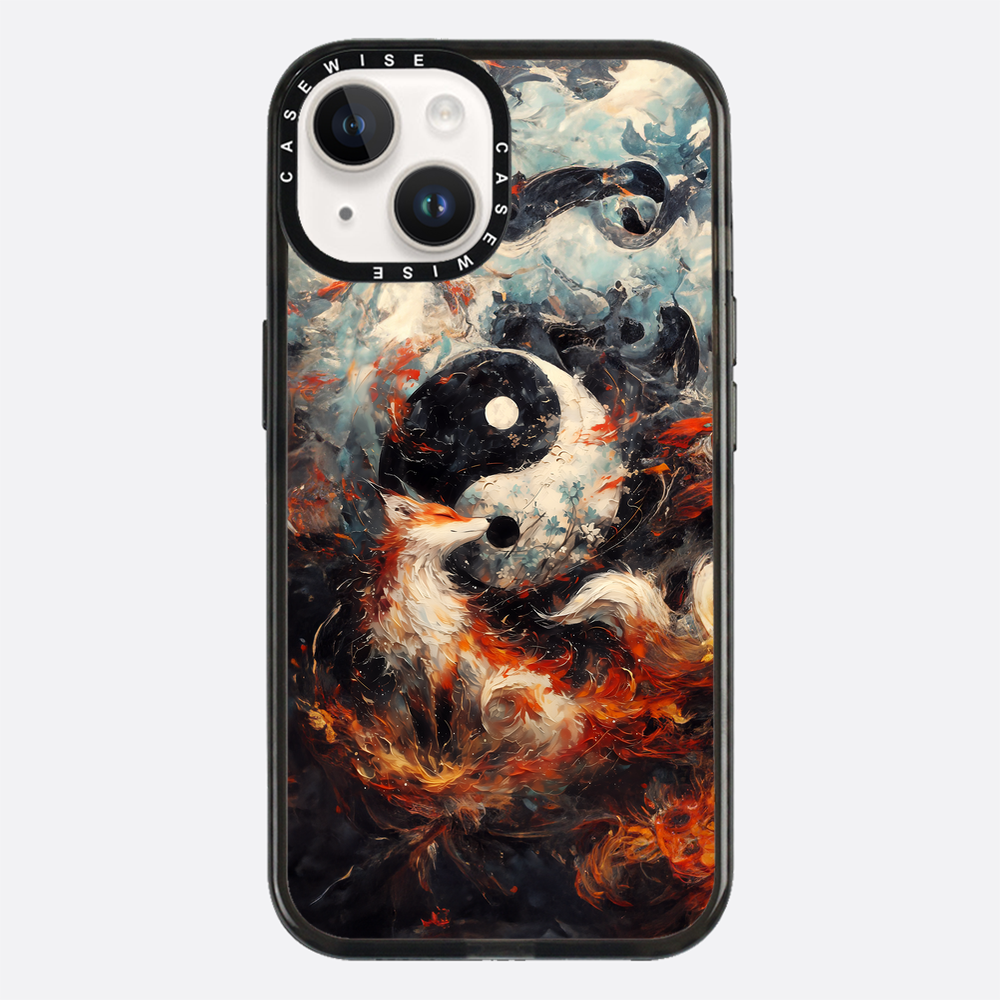 Kitsune Yin and Yang Painting - Etui