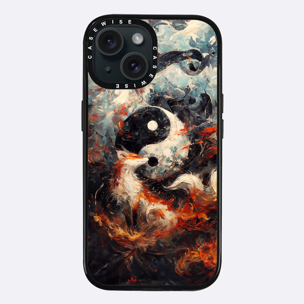 Kitsune Yin and Yang Painting - Etui