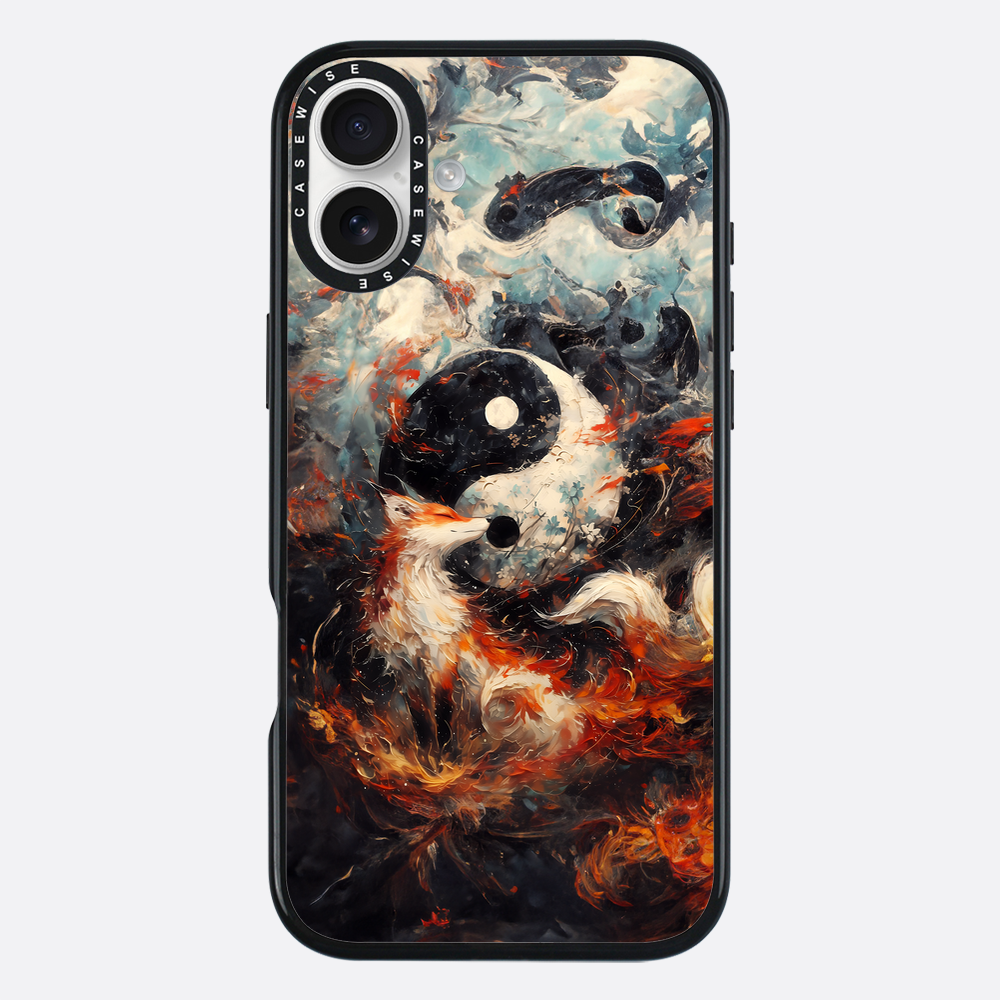 Kitsune Yin and Yang Painting - Etui