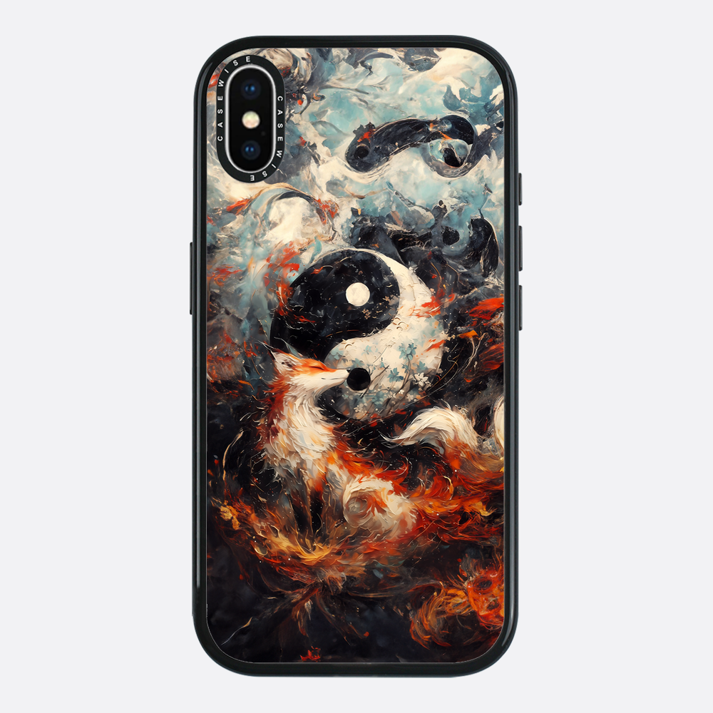 Kitsune Yin and Yang Painting - Etui