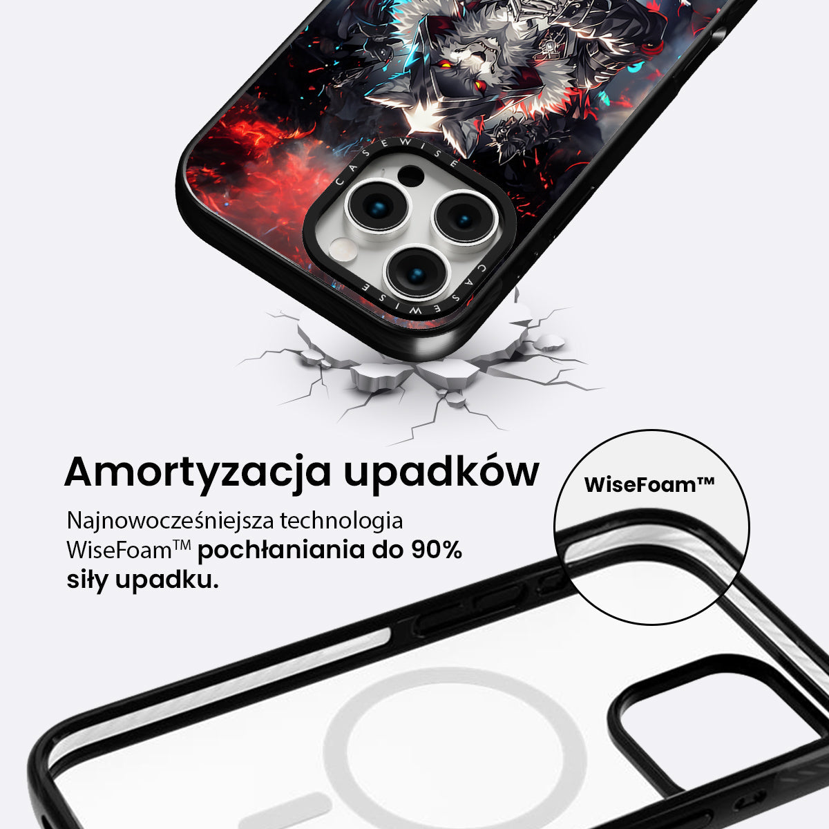 Skeleton Skull Wolf - Etui