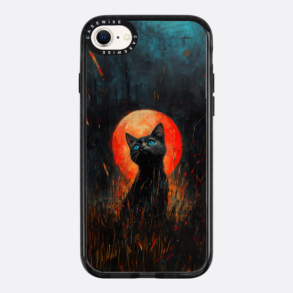 Red Moonlight Black Cat - Etui