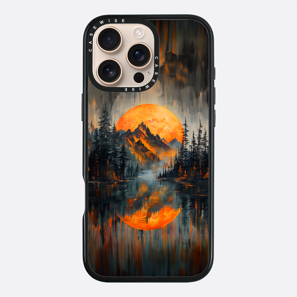 Orange Sunset Mountains - Etui