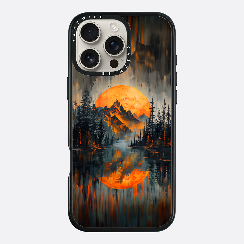 Orange Sunset Mountains - Etui