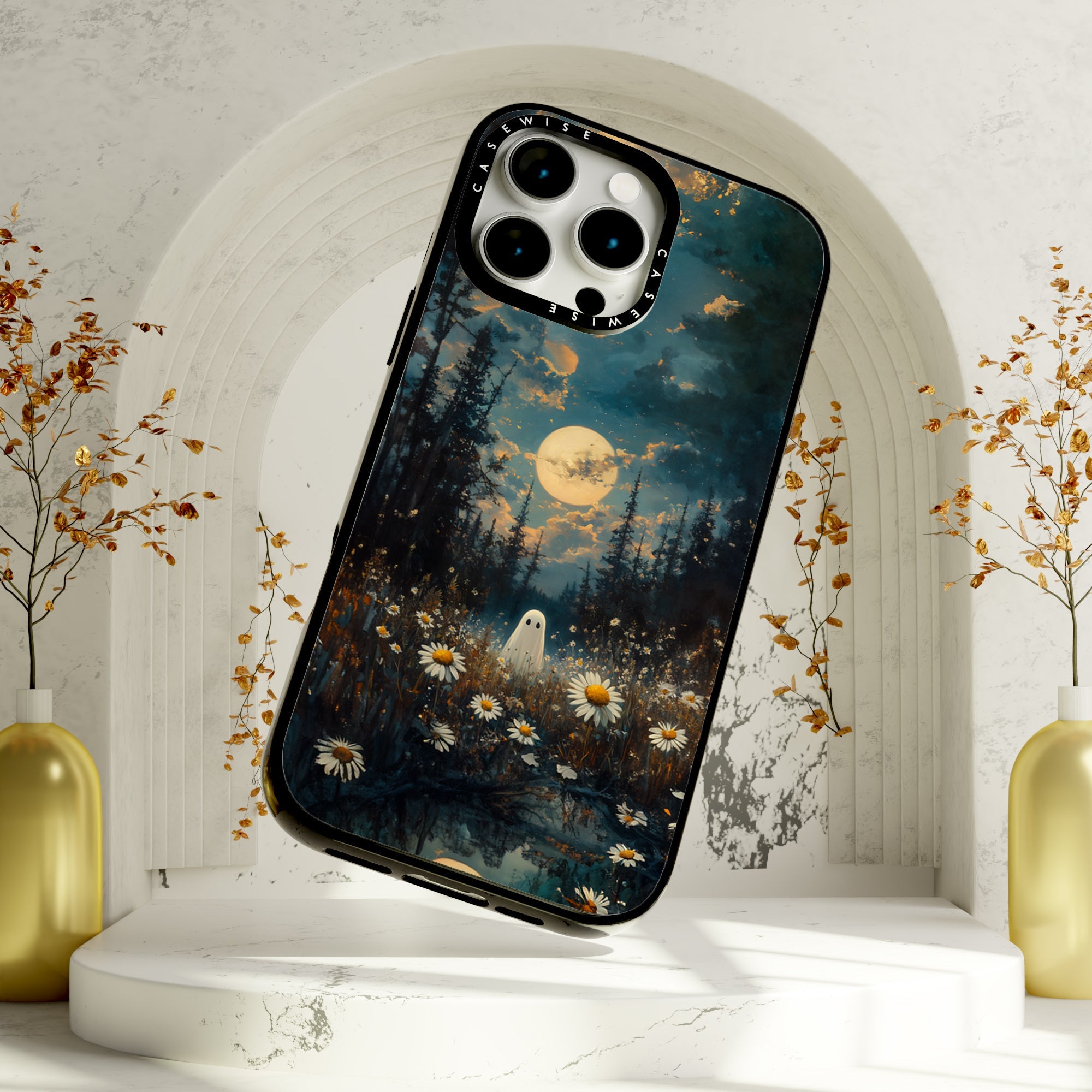 Lonely Ghost in Daisy Flowers - Etui
