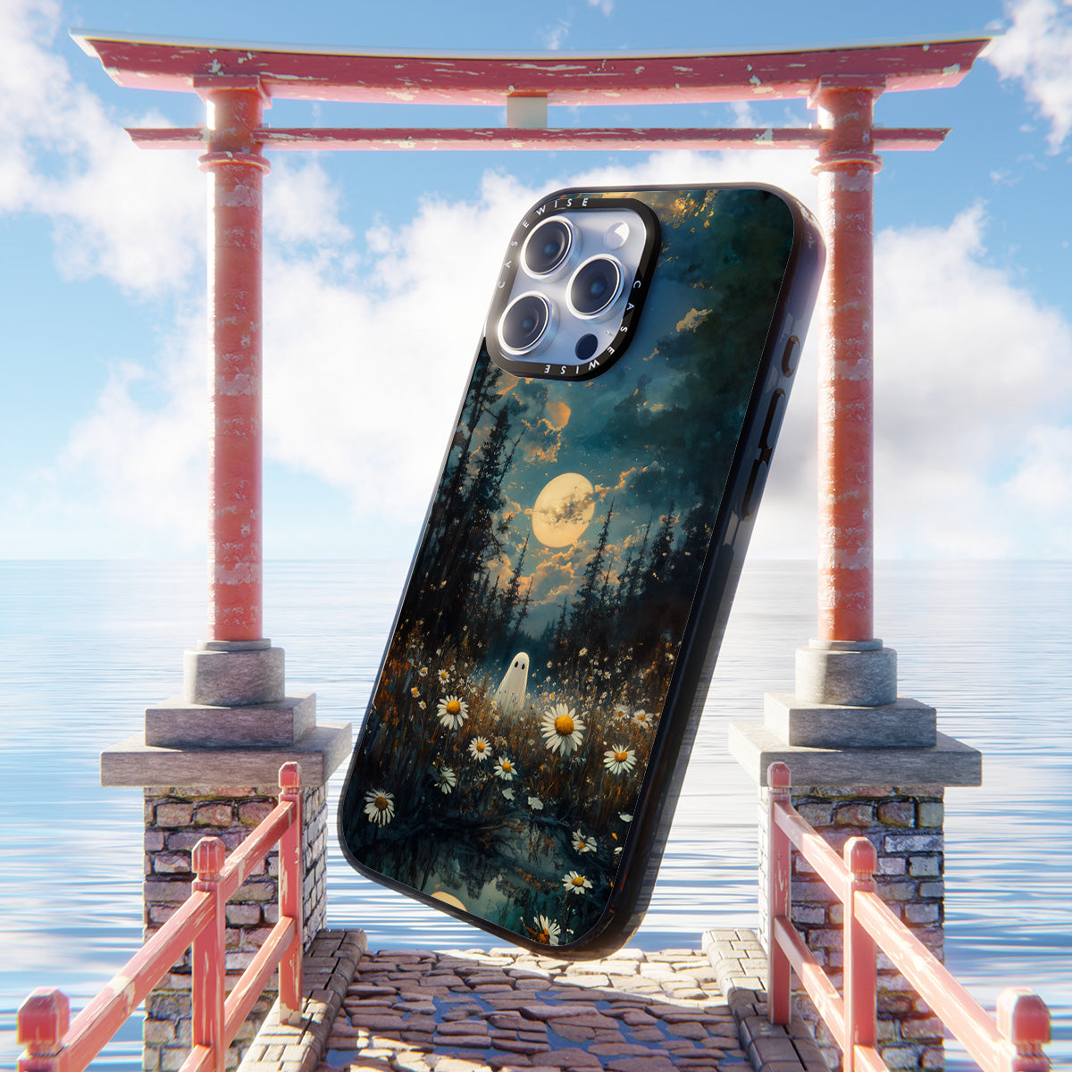 Lonely Ghost in Daisy Flowers - Etui