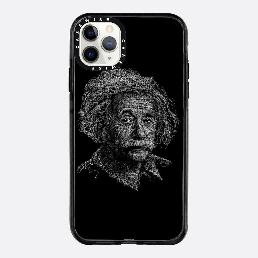 digital scribble art design inspired by albert einstein - Etui
