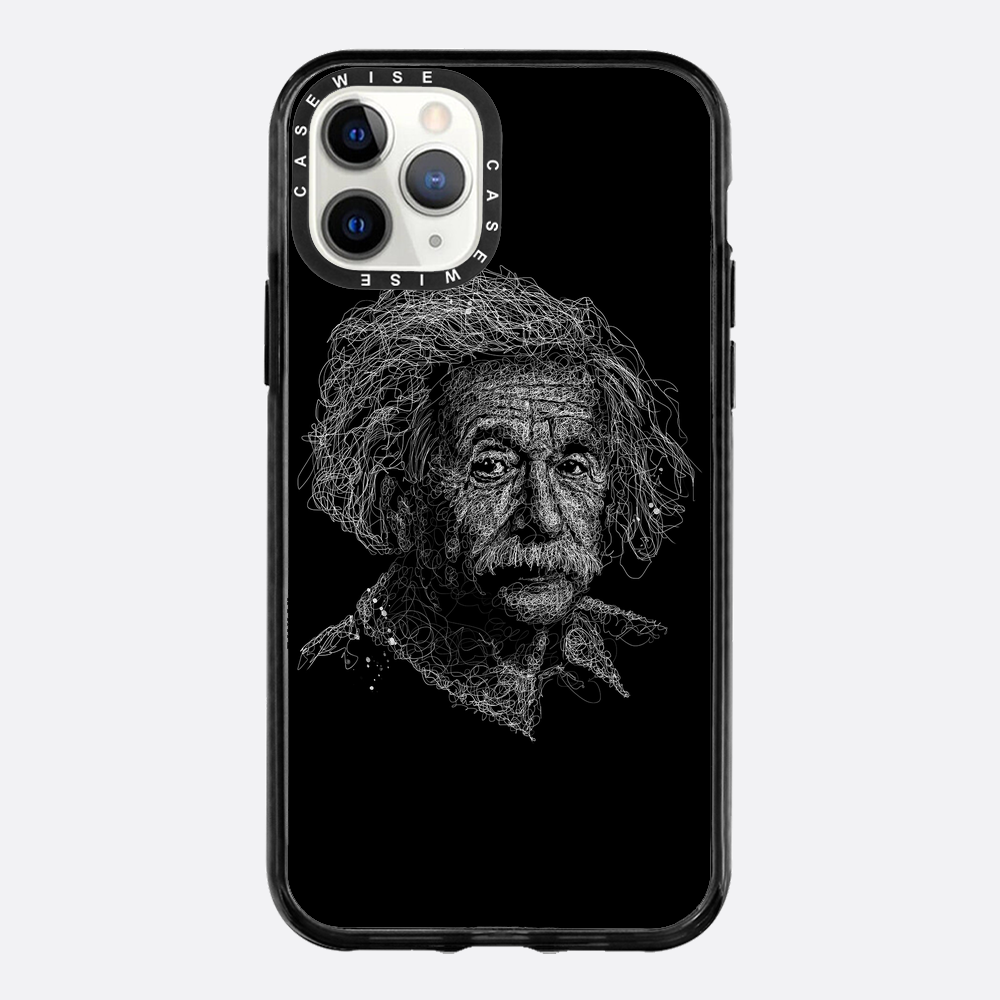 digital scribble art design inspired by albert einstein - Etui