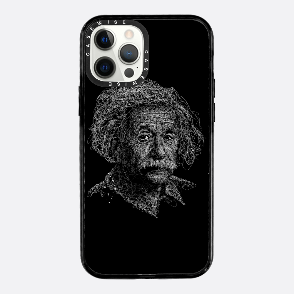 digital scribble art design inspired by albert einstein - Etui