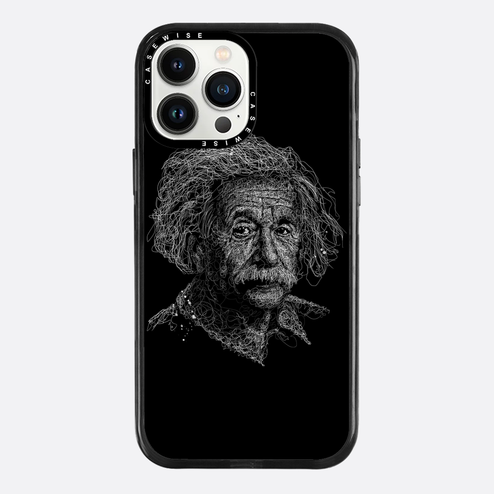 digital scribble art design inspired by albert einstein - Etui