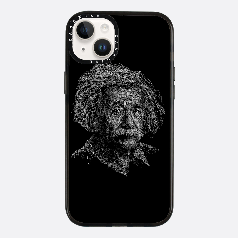digital scribble art design inspired by albert einstein - Etui