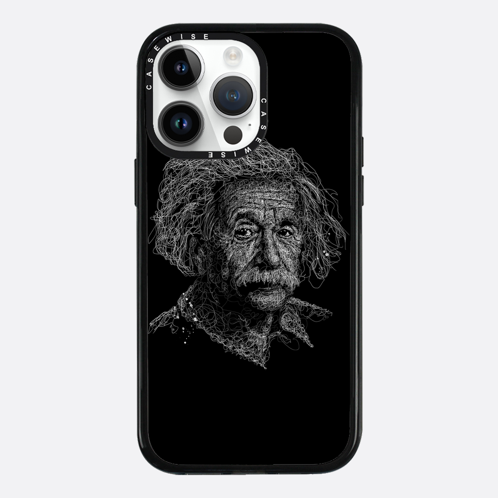digital scribble art design inspired by albert einstein - Etui