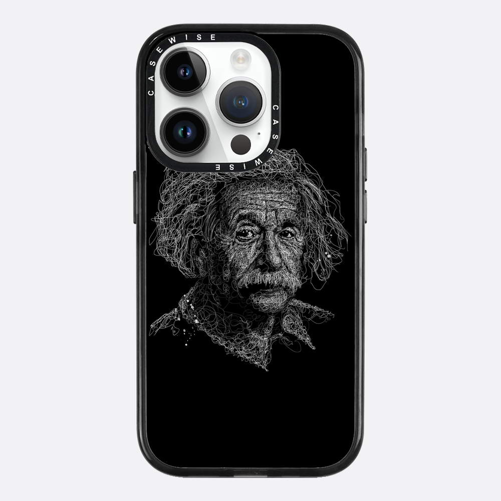 digital scribble art design inspired by albert einstein - Etui