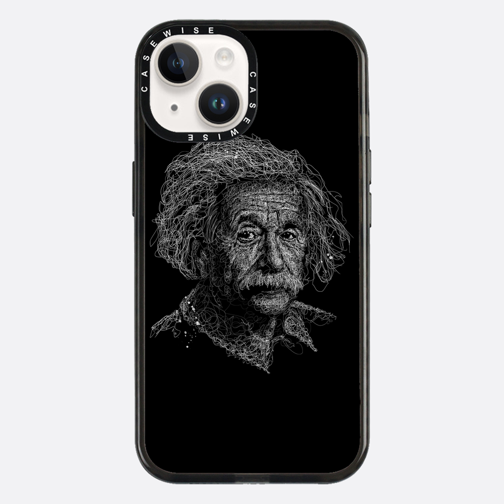 digital scribble art design inspired by albert einstein - Etui