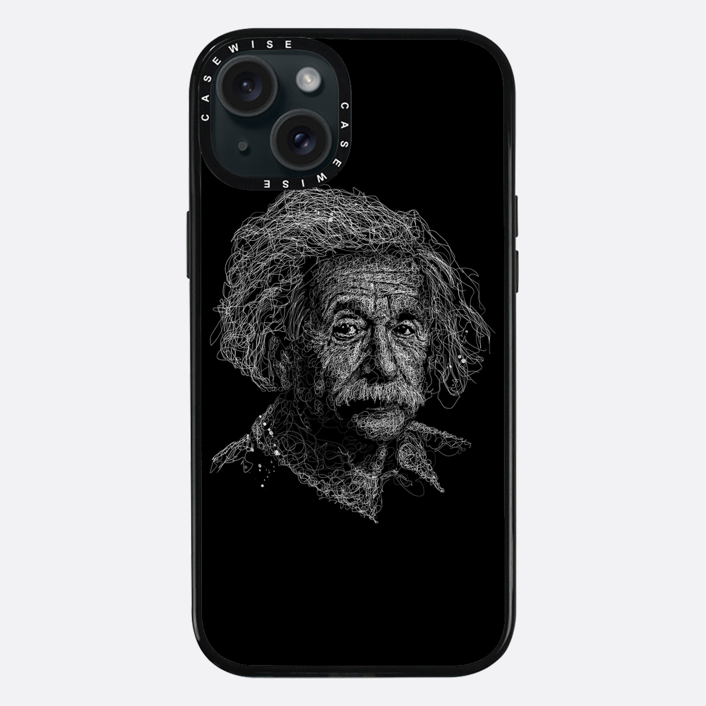 digital scribble art design inspired by albert einstein - Etui
