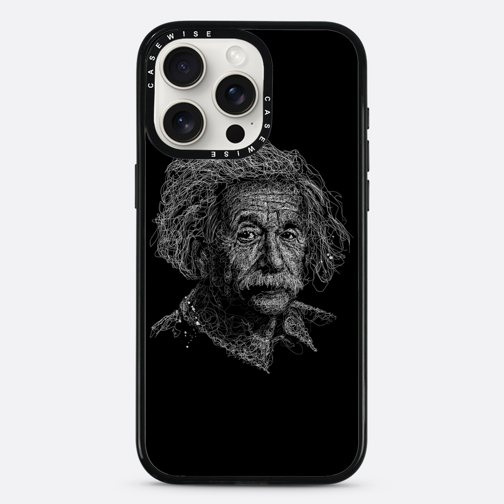 digital scribble art design inspired by albert einstein - Etui