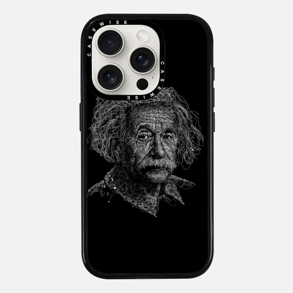 digital scribble art design inspired by albert einstein - Etui