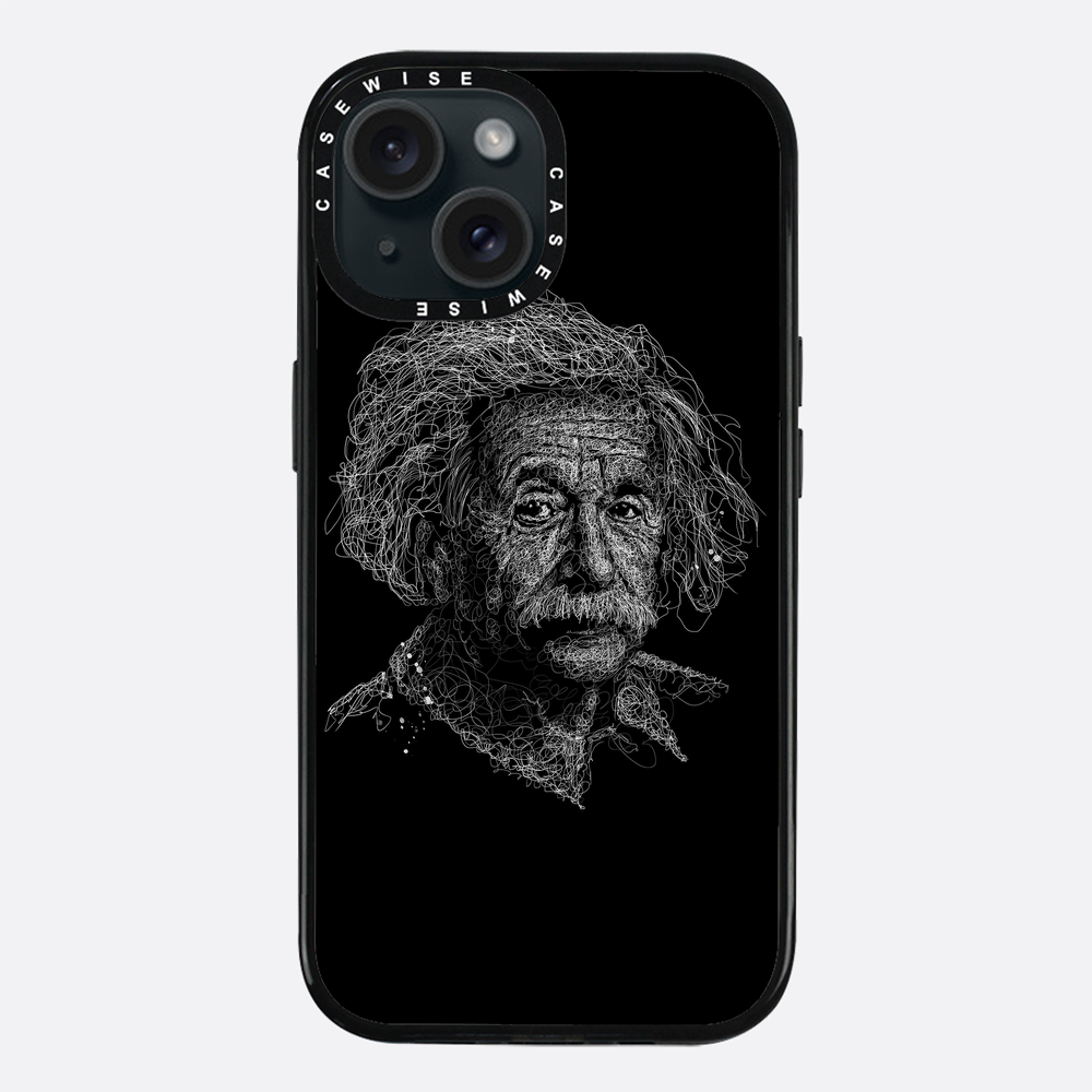digital scribble art design inspired by albert einstein - Etui