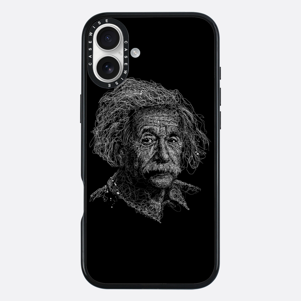 digital scribble art design inspired by albert einstein - Etui